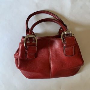 Tignanello Red Leather Hand Bag